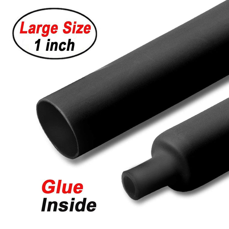 Heat Shrink Tubing - Adhesive Lined Dual Wall 3:1 - Pre-Cut 1 Foot Lengths 3/8 inch Diam Red
