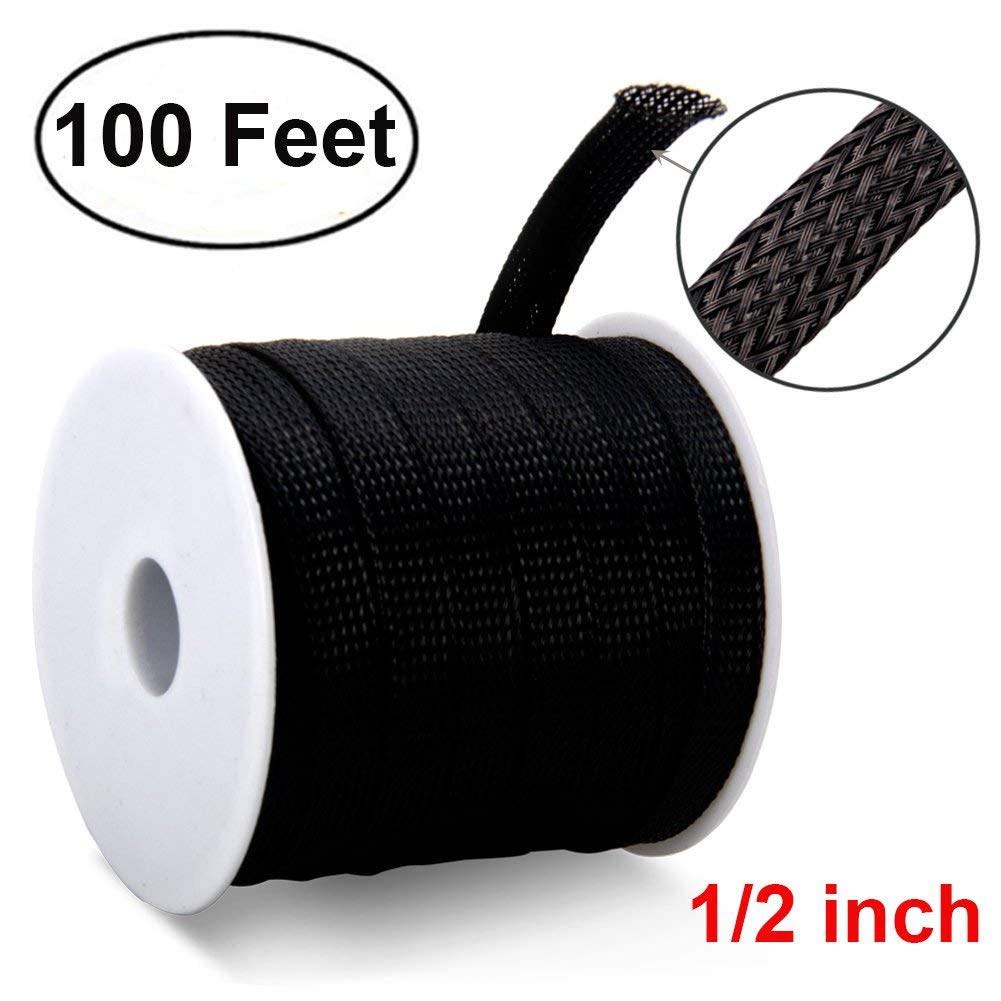 1/5m Self Closing PET Expandable Braided Sleeve Self-Closed Cable
